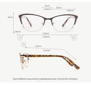Metal Women Fashion Cat Eye Eyeglasses Frame Optical Glasses Frames Retro Eyeglasses Transparent Computer Glasses For Women