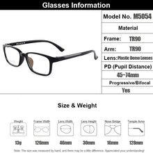 Load image into Gallery viewer, Gmei Optical Women&#39;s Rectangular Urltra-Light TR90 Full Rim Optical Eyeglasses Frames Men&#39;s Myopia Spectacles 5 Colors M5054
