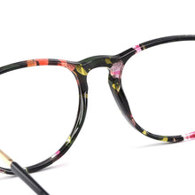 Load image into Gallery viewer, Gmei Optical Floral Round Women Glasses Frames Brand Designer Prescription Eyeglasses Optical Frame Eyewear H8039