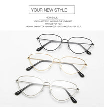 Carica l&#39;immagine nel visualizzatore di Gallery, Cat Eye glasses Frame Women Fashion Clear glasses Lens Myopia Optical Glasses Frame oculos feminino occhiali da vista donna