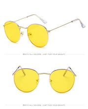Load image into Gallery viewer, Retro oval sunglasses Women/Men  brand designer vintage small black Red Yellow  shades sun glasses Oculos De Sol