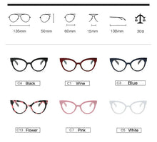Carica l&#39;immagine nel visualizzatore di Gallery, Woman Optical Eyeglasses Metal Legs and Acetate Rim Spectacles for Women Prescription Eyewear Glasses Frame Cat-Eye Style