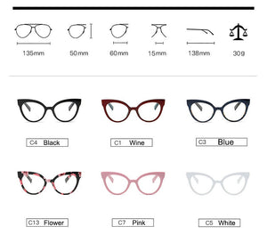 Woman Optical Eyeglasses Metal Legs and Acetate Rim Spectacles for Women Prescription Eyewear Glasses Frame Cat-Eye Style