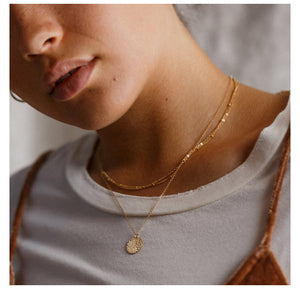 Gold stainless steel 316L Chain Choker Necklace women Pendant Layered necklace sets for women Jewelry