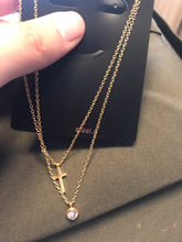 Carica l&#39;immagine nel visualizzatore di Gallery, LUXUKISSKIDS CZ Choker Gold Necklace Set Stainless Steel Chain Pendants Necklaces Set For Men Women Girls Cross Pendant Jewelry