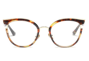 Women Cat Eye Glasses Frames Optical EyeGlasses Fashion Metal Frame Prescription Eyewear Computer Glasses