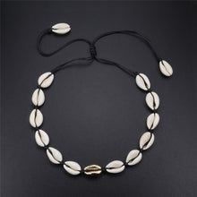 Load image into Gallery viewer, New Boho Shells Neckalce Women Summer Beach Conch Shell Choker Black White Rope Collar Chain Natural Seashell Necklaces Jewelry
