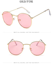 Load image into Gallery viewer, 2022 Retro Round Sunglasses Women Brand Designer Sun Glasses For Women Alloy Mirror Sunglasses female oculos de sol