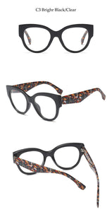Female Cat Eye Glasses Spectacle Frame Women Eyeglasses Computer Myopia Vintage Ladies Eyewear Clear Lens Glasses