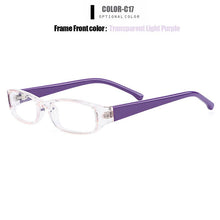 Load image into Gallery viewer, Gmei Optical Transparent Rectangular Full Rim Plastic Kid&#39;s Glasses Frames For Myopia Presbyopia Prescription Eyeglasses H8001