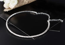 Load image into Gallery viewer, Wedding Bridal Choker Multi-lay Row Rhinestone Crystal Necklace Silver Plated Jewelry for Women Necklaces Elegant Girl Love Gift
