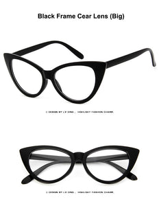 Cat Eye Glasses Frame Women Brand Designer Optical Eyeglasses Ladies Retro Clear Glasses