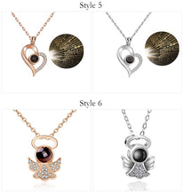 Load image into Gallery viewer, I Love You Necklace 100 Languages Heart Love Necklace Love Memory Projection Pendant Necklace for Women Gifts for Mother&#39;s Day