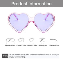 Load image into Gallery viewer, Love Heart Sunglasses Women 2022 Fashion cute sexy retro Cat Eye Vintage cheap Sun Glasses red purple tea UV400 Lens female