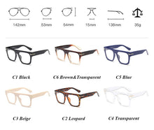 Load image into Gallery viewer, Acetate Square Glasses Frame Men Retro Metal Optical Eyewear Women Eyeglasses Frame Clear UV400 Brand Designer oculos