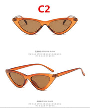Load image into Gallery viewer, 2022 fashion sunglasses woman brand Designer vintage retro triangular cat eye glasses oculos De Sol Transparent ocean uv400