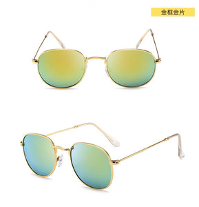 Luxury Sunglasses Women/Men Brand Designer Glasses Lady Oval Sun Glasses Small Metal Frame  Oculos De Sol Gafas