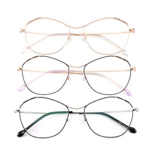 Carica l&#39;immagine nel visualizzatore di Gallery, Gmei Optical Urltra-Light Titanium Alloy Oval Women Full Rim Glasses Frames For Myopia Reading Prescription Eyeglasses M18014
