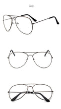 Load image into Gallery viewer, transparent women&#39;s glasses pilot glasses black frame  Spectacle Frame Clear Lens Fake Glasses feminino oculos eyeglasses