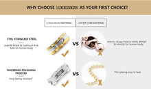 Carica l&#39;immagine nel visualizzatore di Gallery, LUXUKISSKIDS CZ Choker Gold Necklace Set Stainless Steel Chain Pendants Necklaces Set For Men Women Girls Cross Pendant Jewelry