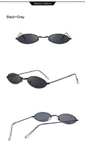 Load image into Gallery viewer, Fashion Women Sunglasses Famous Oval Sun Glasses Female Luxury Brand Metal Round Rays Frames Black Small Cheap Eyewear Oculos