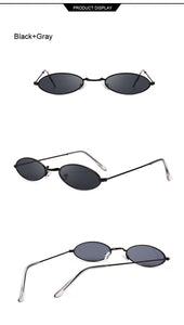 Fashion Women Sunglasses Famous Oval Sun Glasses Female Luxury Brand Metal Round Rays Frames Black Small Cheap Eyewear Oculos