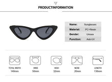 Load image into Gallery viewer, New Retro Fashion Sunglasses Women Brand Designer Vintage Cat Eye Black White Sun Glasses Female Lady UV400 Oculos