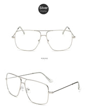 Load image into Gallery viewer, Vintage Gold Metal Frame Eyeglasses Mens Womens Sun glasses Retro Square Optical Lens Eyewear Nerd Clear Lens Glasses