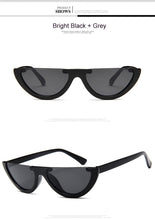 Load image into Gallery viewer, Unique Half Frame Women Cat Eye Sunglasses Brand Designer Fashion Ladies Pink Tint/Clear Lens Shades  Hot