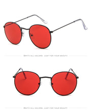 Load image into Gallery viewer, Retro oval sunglasses Women/Men  brand designer vintage small black Red Yellow  shades sun glasses Oculos De Sol