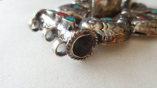 Load image into Gallery viewer, TBP699 Tibetan Dragon Amulet Copper Inlaid Big Pendants Double Dragons
