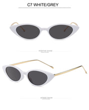 Carica l&#39;immagine nel visualizzatore di Gallery, Occhiali da sole Cat Eye da donna Occhiali da sole da donna di marca Designer Fashion Occhiali da sole con montatura piccola per tendenza femminile Glasees UV400 O5 