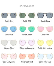Load image into Gallery viewer, Small Polygonal Metal Sunglasses Women Brand Designer Vintage Sun Glasses Female Oval Retro Eyewear UV400