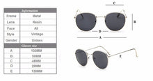 Load image into Gallery viewer, 2022 Retro Round Sunglasses Women Brand Designer Sun Glasses For Women Alloy Mirror Sunglasses Ray Female Oculos De Sol