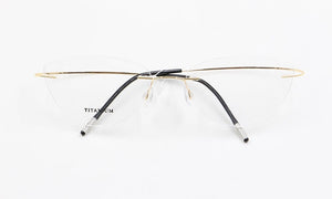 Rimless Glasses Frame Women Titanium Ultralight Eyeglasses Prescription Frameless Cat Eye Eyewear Myopia Optical Frame