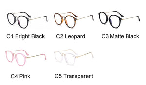 blue light glasses frame computer glasses spectacles round transparent female women's eyeglasses frame  Optical frames clear