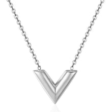 Load image into Gallery viewer, Classic Design Famous Brand V Letter Pendant Necklace For Woman Titanium Steel Woman Necklace Luxury Jewelry Female Top Quality