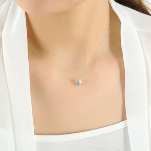 Pendant Shiny Choker For Women Fishline Necklace Jewelry Transparent Invisible Line Fashion