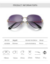 Load image into Gallery viewer, Rimless Sunglasses Women Fashion Designer Sun Glasses Metal Farme Gradient Shades Cutting Lens Famale Goggles  UV400
