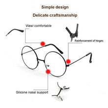 Load image into Gallery viewer, Round Plain Clear Glasses Ultra Light Metal Decoration Transparent Women Eyewear Frames Prescription Optical Spectacle Frames SL