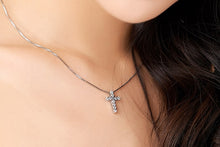 Load image into Gallery viewer, 5A Zirconia Cross Crystal Pendants Silver-Plate Box Chain Necklace Female Choker Necklaces Fashion Jewelry Gifts For Women Girls