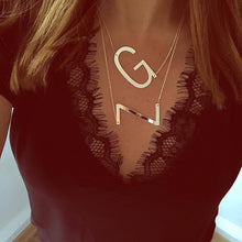 Load image into Gallery viewer, New Minimalist Gold Rose Gold Silver Color 26 A-Z Letter Name Initial Necklaces For Women Long Big Letter Pendant Necklace