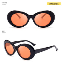 Load image into Gallery viewer, DOKLY White Cat Eye Oval sunglasses bella hadid Instagram sunglasses bella hadid Vintage NIRVANA Kurt Cobain Round Sunglasses