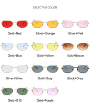 Carica l'immagine nel visualizzatore di Gallery, Small Pink Hexagon Sunglasses for Women Luxury Brand Designer Eyewear Shades Ladies Alloy Mirror Sun Glasses Female UV400