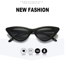 Load image into Gallery viewer, 2022 fashion sunglasses woman brand Designer vintage retro triangular cat eye glasses oculos De Sol Transparent ocean uv400