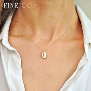 Bohemian Cowrie Conch Shell Pendant Necklace for Women Fashion Ocean Sea Beach Necklaces Boho Shell Jewelry