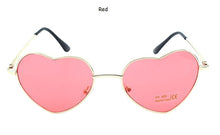 Load image into Gallery viewer, Ladies Heart Shaped Sunglasses metal Women Brand Designer Fashion Rimless LOVE Clear Ocean Lenses Sun Glasses Oculos UV400