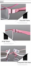 Load image into Gallery viewer, Reven Jate Half Rimless Eyeglasses Frame Optical Prescription Semi-Rim Glasses Frame For Women&#39;s Eyewear Female Armacao Oculos