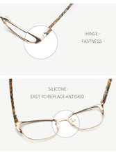Load image into Gallery viewer, Metal Women Fashion Cat Eye Eyeglasses Frame Optical Glasses Frames Retro Eyeglasses Transparent Computer Glasses For Women