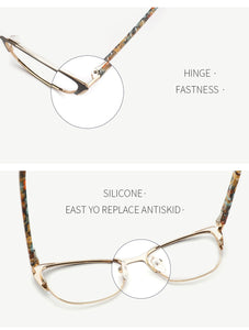 Metal Women Fashion Cat Eye Eyeglasses Frame Optical Glasses Frames Retro Eyeglasses Transparent Computer Glasses For Women